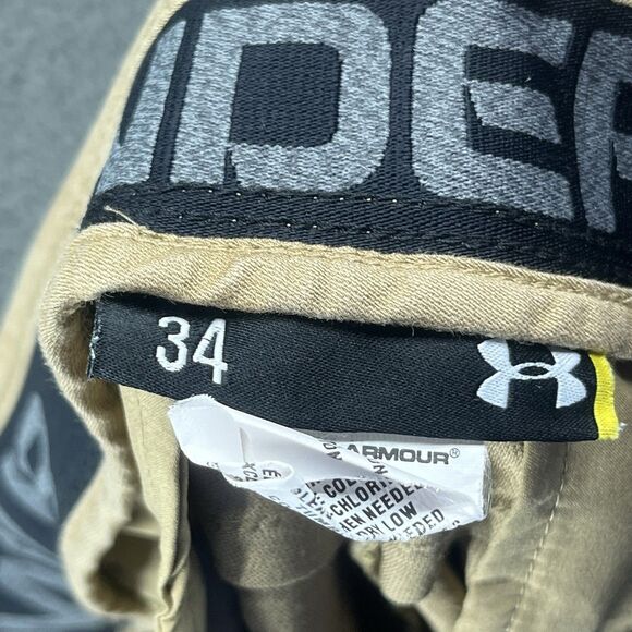 Under‎ Armour Pants Mens 34 Khaki Golf Chino Loose Fit Heat Gear Casual Work - Picture 6 of 7